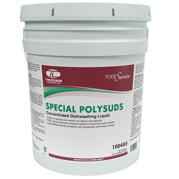 Theochem SPECIAL POLYSUDS - 5 GL PAIL, Manual Dishwashing Liquid 100485-99990-1P - main